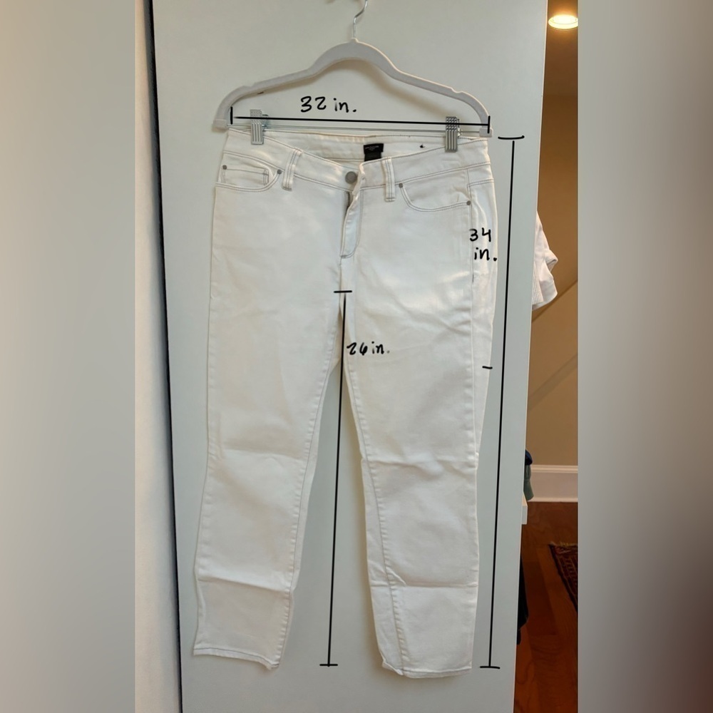 Ann Taylor white denim capris - Picture 2 of 5